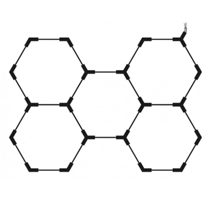 Kit 5 éclairages LED Hexagonal 192W - 120lm/W