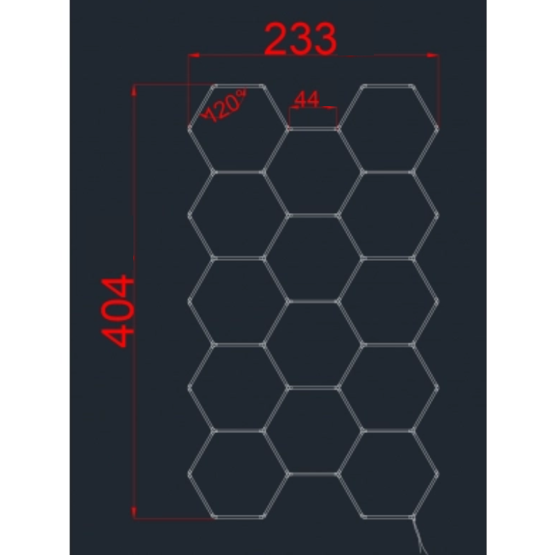 Kit 14 éclairages LED Hexagonal 456W - 120lm/W