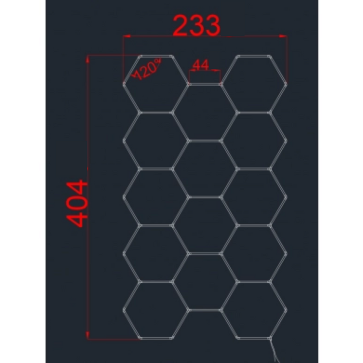 Kit 14 éclairages LED Hexagonal 456W - 120lm/W
