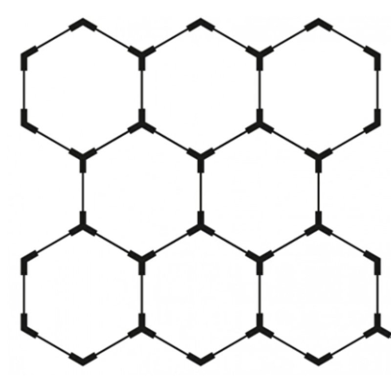 Kit 8 éclairages LED Hexagonal 280W - 120lm/W