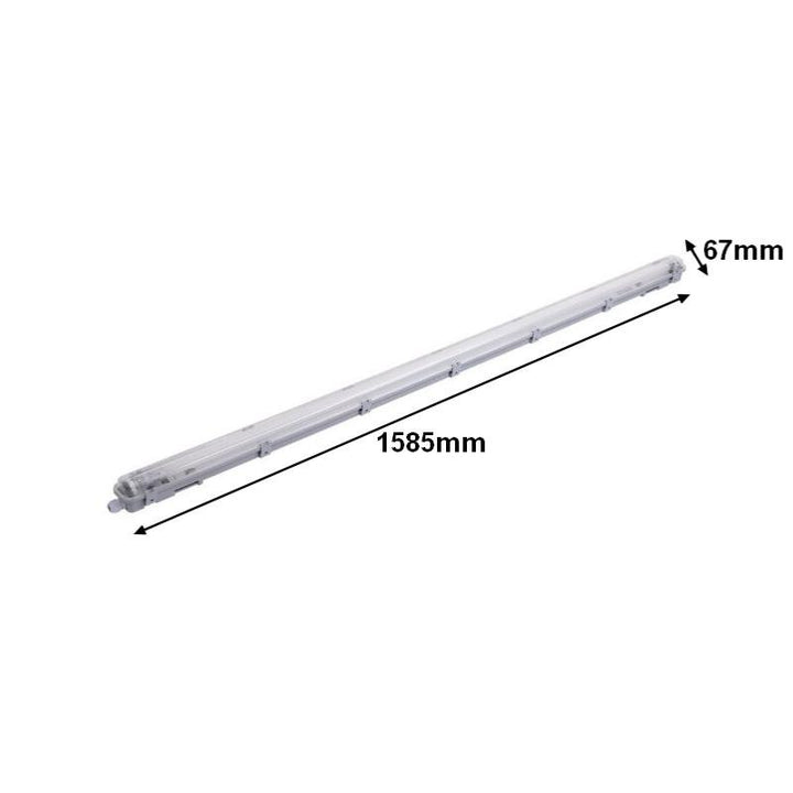 Kit de Réglette LED étanche + 1 Tube Néon LED 150cm T8 22W - Pack de 12