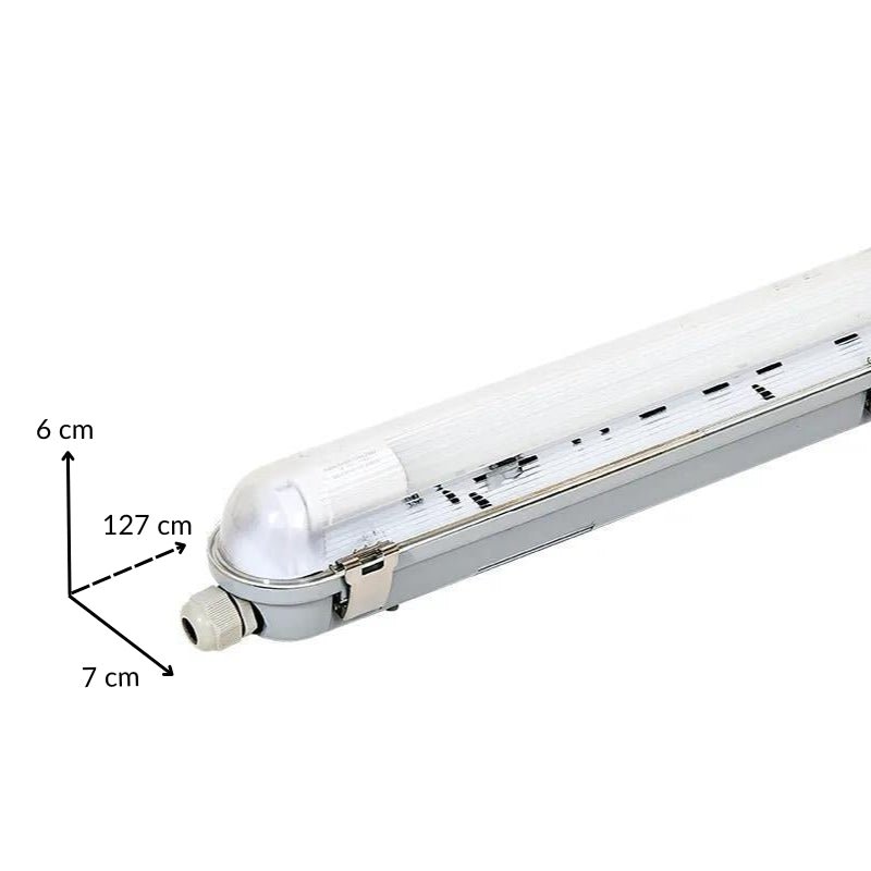 Réglette étanche 120 cm pour 1 Tube LED T8 IP65 (Boitier vide) (Pack de 6)