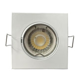 Kit LED GU10 White Square ajustable con bombilla LED 8W