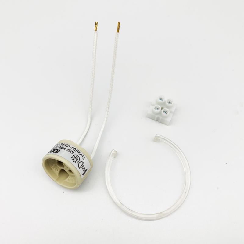Kit Support Spot GU10 LED Carré Blanc 100x100mm avec Ampoule LED 6W
