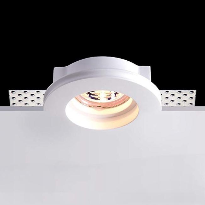 Kit Support Spot GU10 LED Rond Blanc Ø100mm mit Ampoule LED 6W