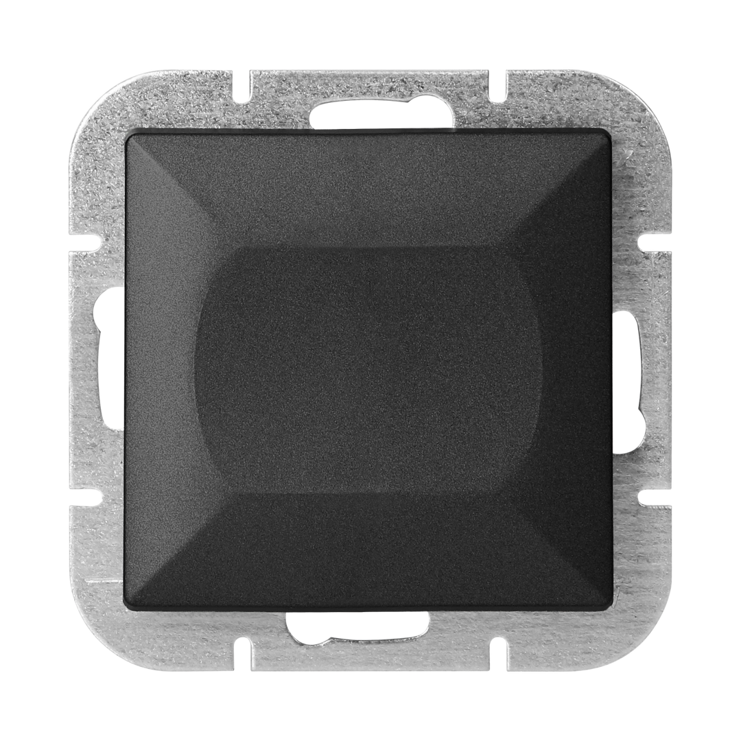Interrupteur Mural Va-et-Vient Simple Encastré 10A 250V - Noir Mat - Silumen