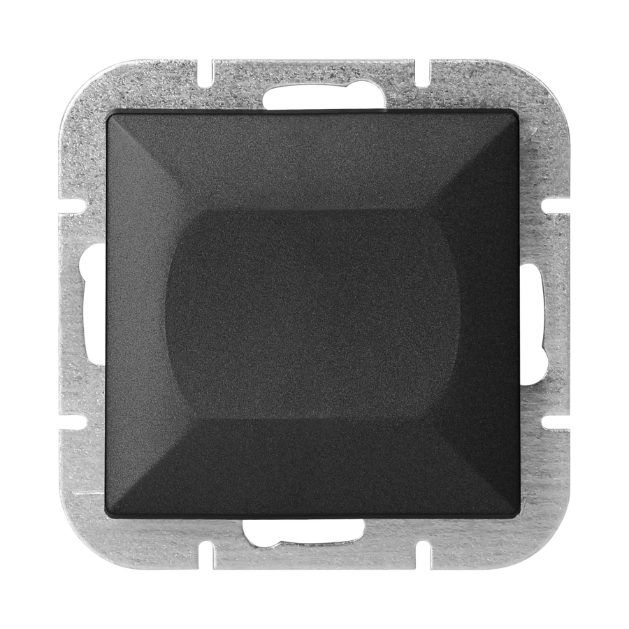 Interrupteur Mural Va-et-Vient Simple Encastré 10A 250V - Noir Mat - Silumen