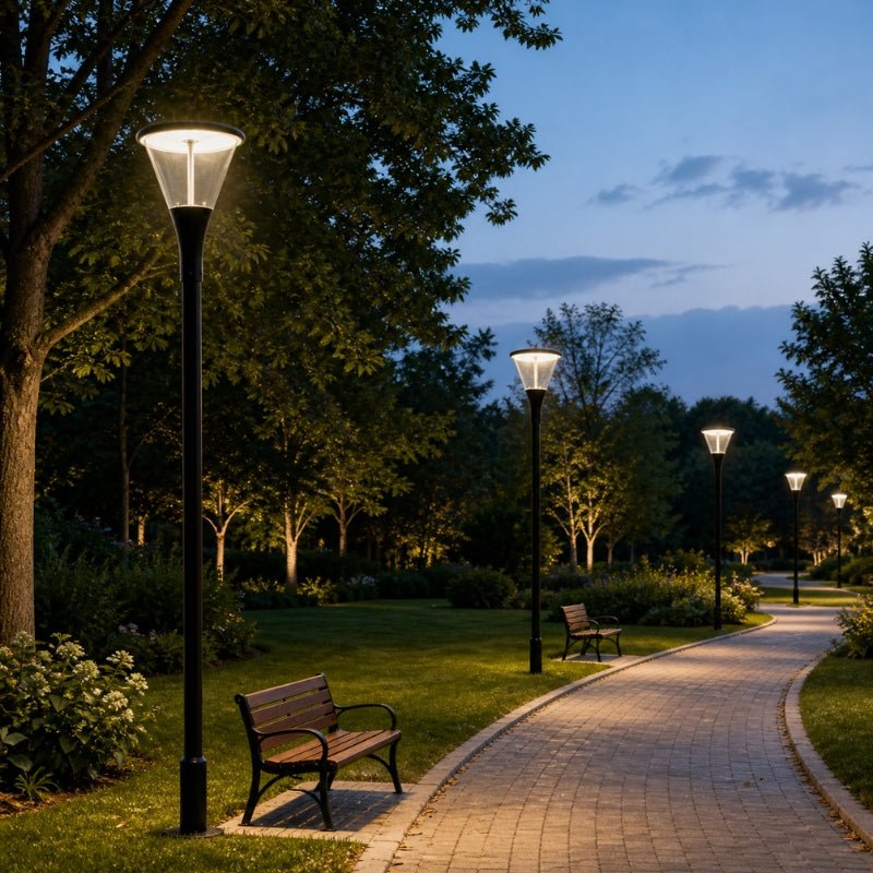 Lampadaire Public LED 60W 150lm/W IP66 Noir