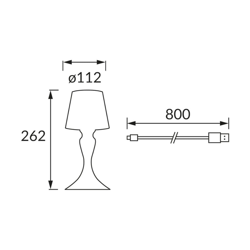 Lampe à Poser LED 2W Noire CCT et Lumière Variable