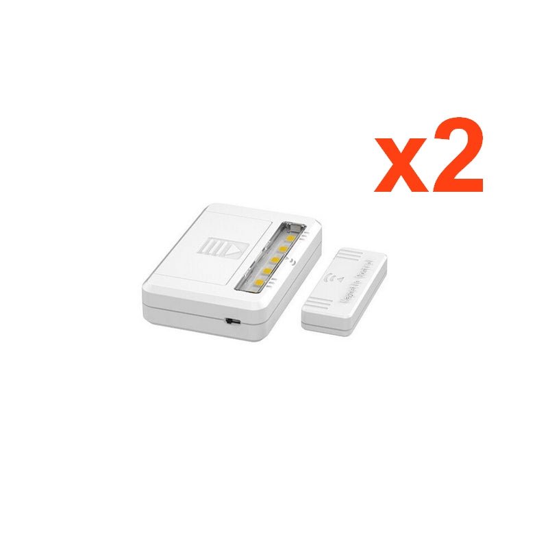 Lampe d'armoire LED à Pile avec Commande Magnétique 0,5W (Lot de 2) - Silamp France