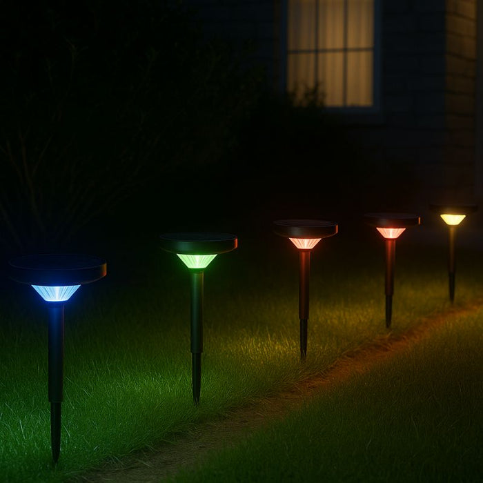 Lampe de Jardin Solaire à Piquet RGB IP65 90lm (lot de 2)