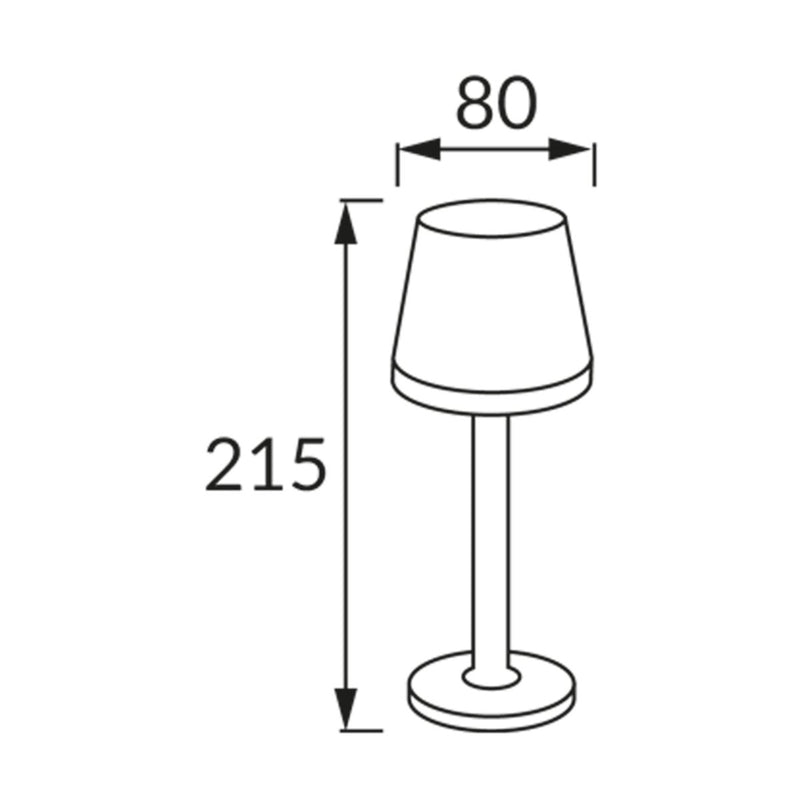 Lampe de Table Solaire Extérieure Noire Sans Fil