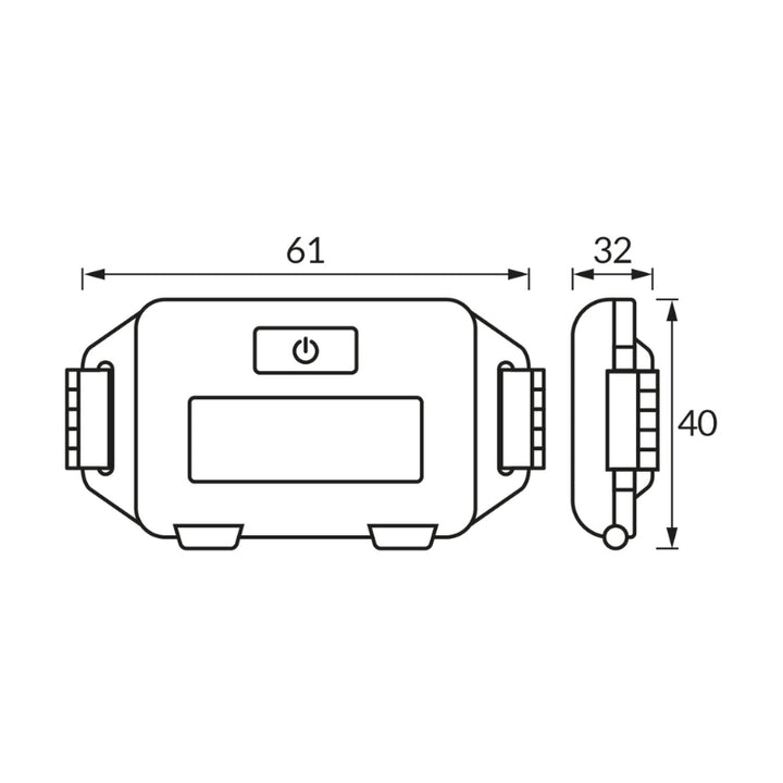 Lampe frontale LED 1W Noir 3xAAA