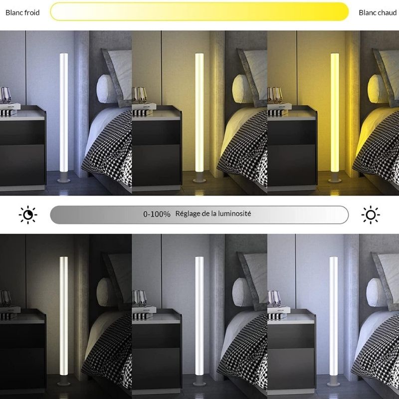 Lampe sur Pied Connectée Wifi RGBW 90cm 22W (Lot de 2)