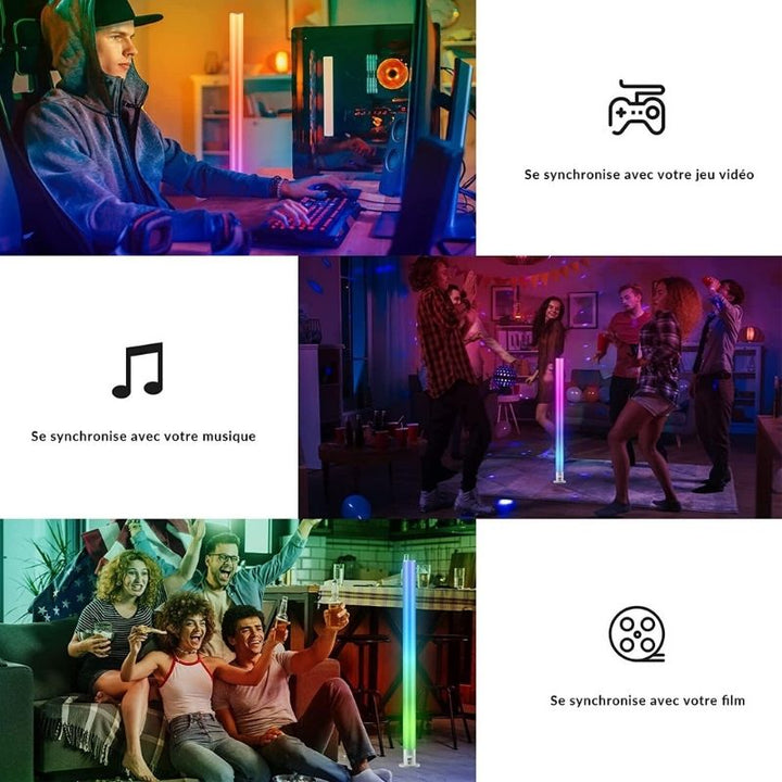 Lampe sur Pied Connectée Wifi RGBW 90cm 22W (Lot de 2)