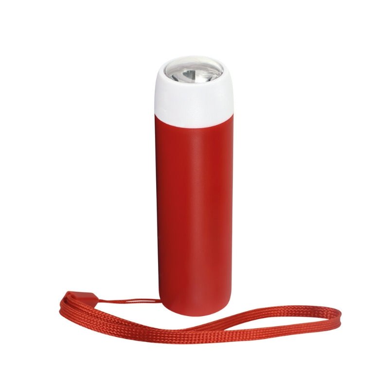 Lampe Torche Porte-clé Rechargeable Rouge 1W 6h Autonomie