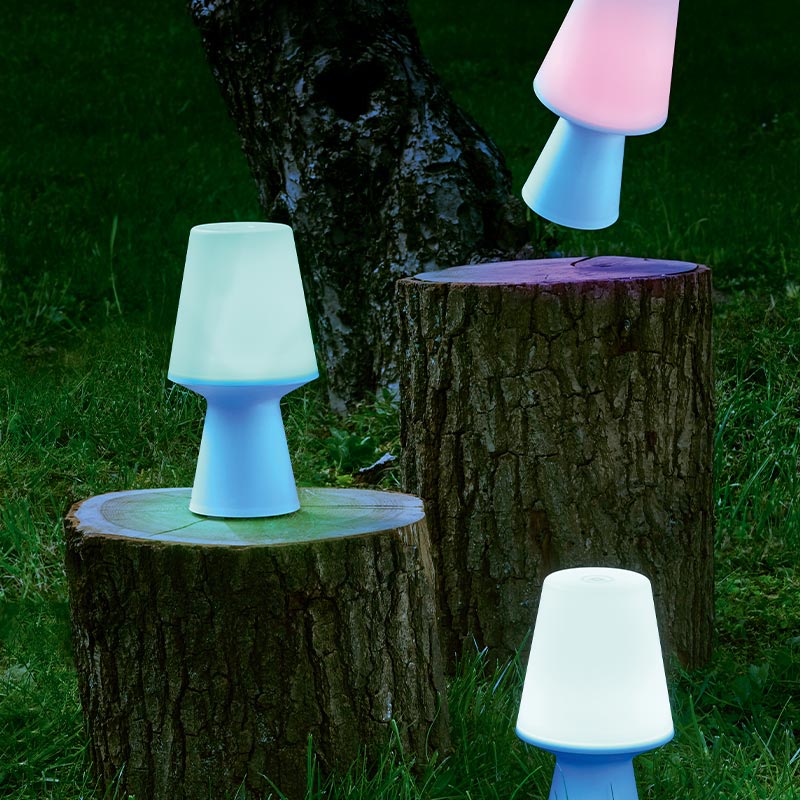 Lanterne extérieure LED Tactile RGB 23cm 4 couleurs
