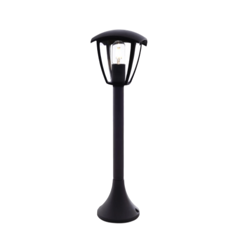 Borne LED Extérieure 60cm Noir pour Ampoule E27