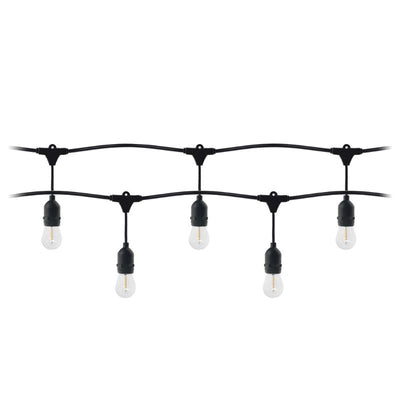 Guirlande Guinguette LED 220V 10M avec 10 Ampoules E27 1W Raccordable - Blanc Chaud 2300K - 3500K