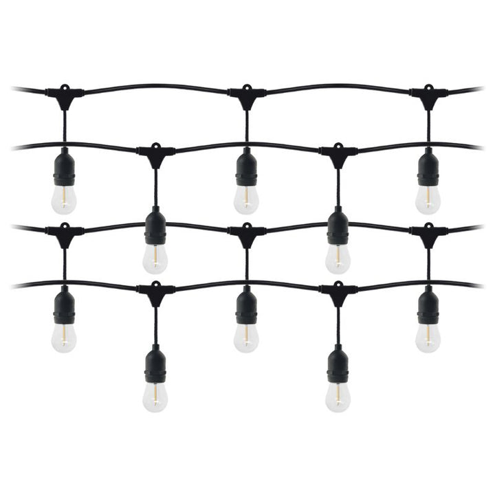 Guirlande Guinguette LED 220V 20M avec 20 Ampoules E27 1W Raccordable - Blanc Chaud 2300K - 3500K