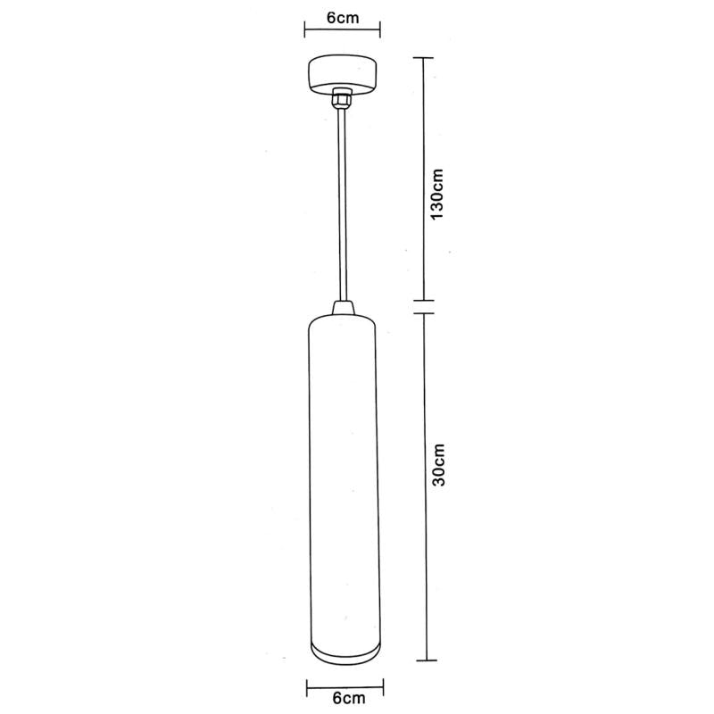 Luminaire Suspendu GU10 IP20 30cm Blanc