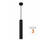 Hanglamp GU10 IP20 30cm zwart - set van 3