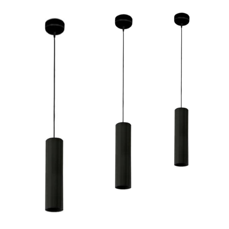 Luminaire Suspendu GU10 IP20 30cm Noir - Pack de 3