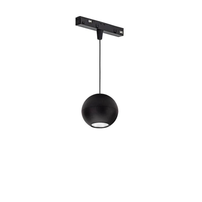 Luminaire Suspendu Rond pour Rail Magnétique 48V 10W Noir