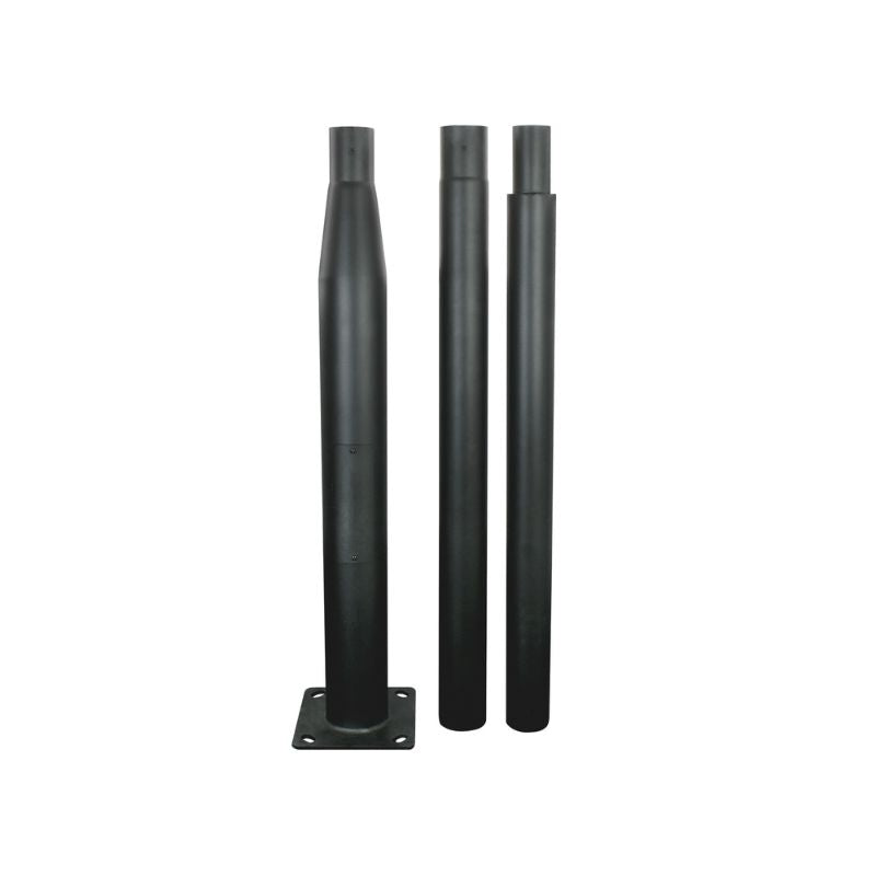 Mât d’Éclairage Public Droit 3m Ø60mm Noir