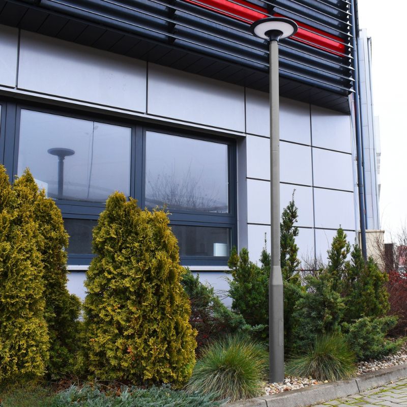 Mât d’Éclairage Public Droit 3m Ø60mm Gris