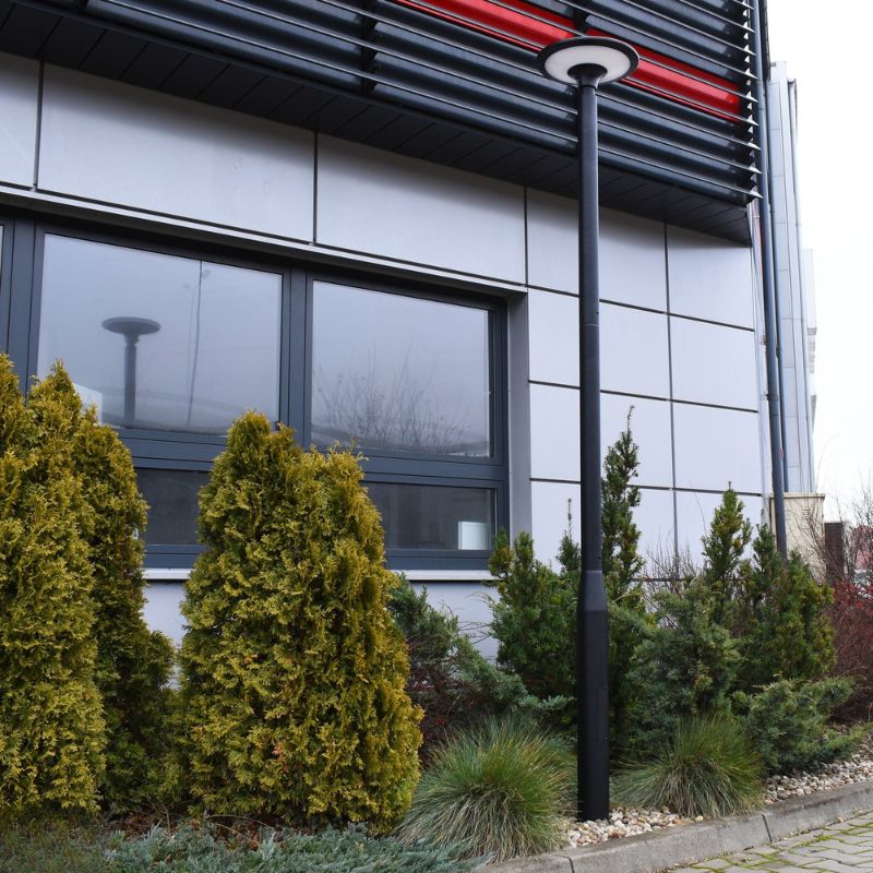 Mât d’Éclairage Public Droit 3m Ø60mm Noir