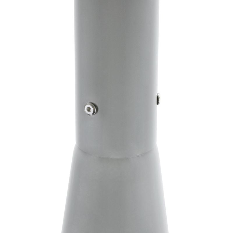 Mât d’Éclairage Public Droit 3m Ø60mm Gris