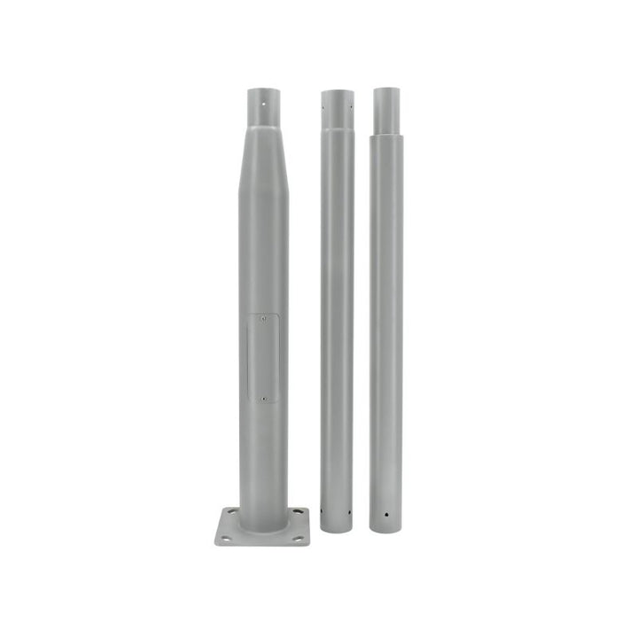 Mât d’Éclairage Public Droit 3m Ø60mm Gris