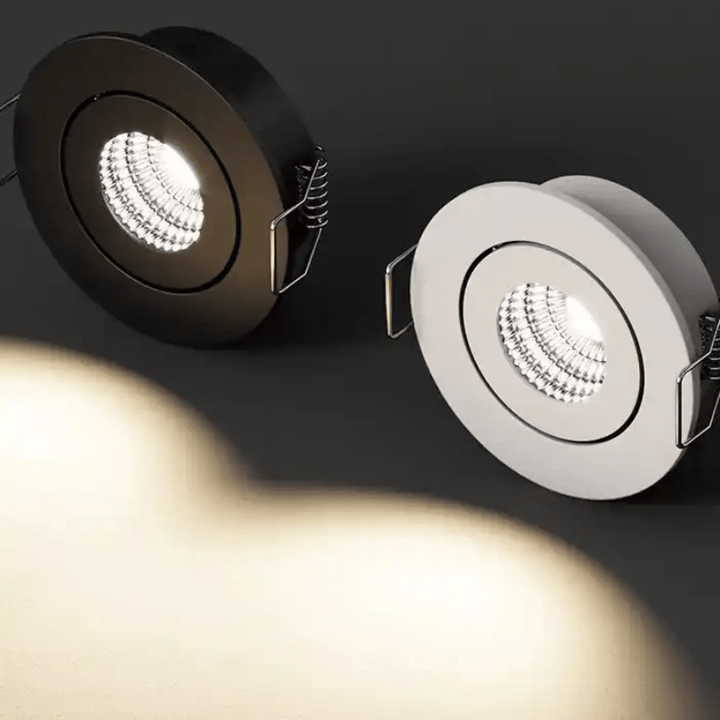Mini Spot LED Encastrable 1.5W Ø52mm Noir