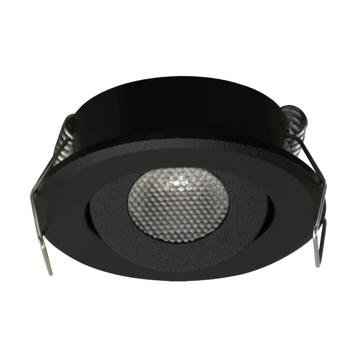 Mini Spot LED Encastrable 1.5W Noir ø52mm - Silamp France