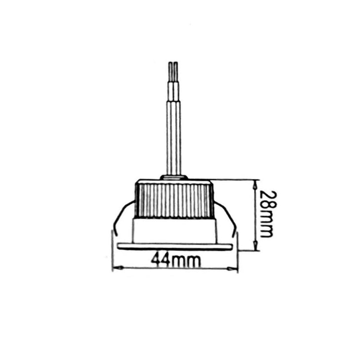 Mini Spot LED Encastrable 3W CCT Noir - 3000K/4000K/6000K