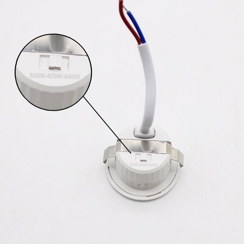 Mini Spot LED Encastrable 3W CCT Noir - 3000K/4000K/6000K