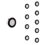 Mini Spot LED Encastrable 3W CCT Noir - 3000K/4000K/6000K (Pack de 10)