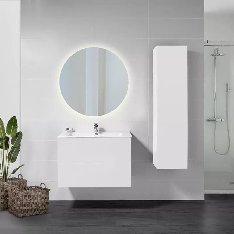 Espejo de baño de cassiopeia con iluminación LED decorativa de Ø60 cm