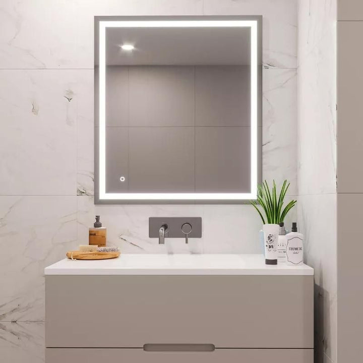Miroir de salle de bain Hercule avec éclairage LED frontal et décoratif 60x80cm
