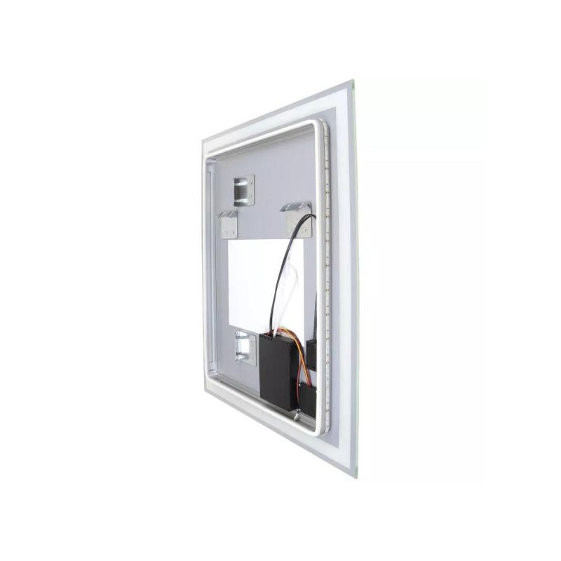 Hercules bathroom mirror with front and decorative LED lighting 60x80cm