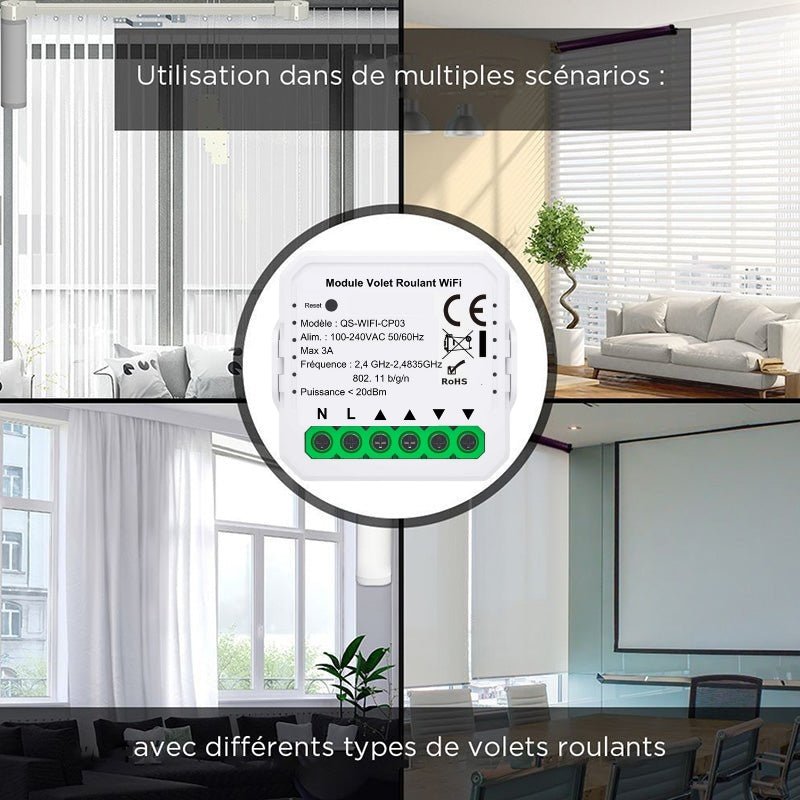 Module Interrupteur pour Volet Roulant Wifi