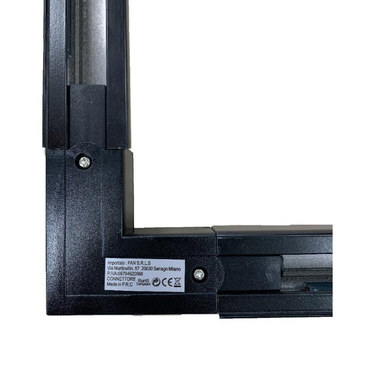 Connecteur Angulaire 90° Rail Triphasé Noir
