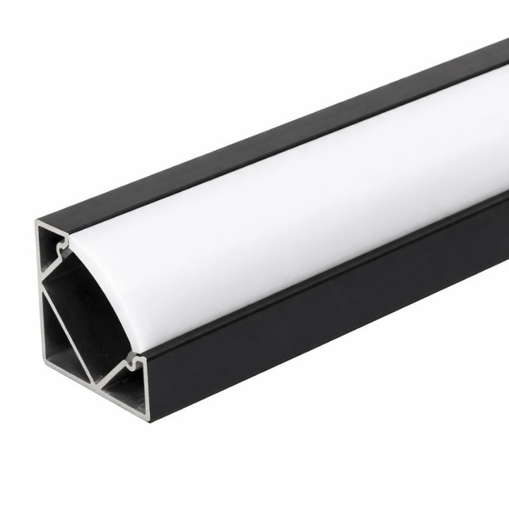 Profilé Aluminium Angle 2m pour Ruban LED Couvercle Opaque