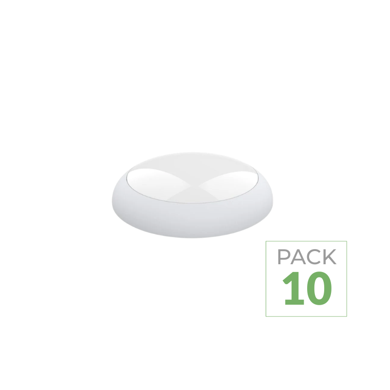 Pack de 10 - Applique Ronde LED Blanche 20W/16W/12W ajustable avec Détecteur CCT - 3000K/4000K/6000K
