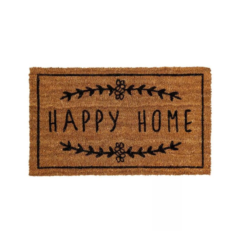 Paillasson Extérieur Rectangle "Bienvenue chez nous"ou"Happy home" 75 x 45 x 1.5 cm