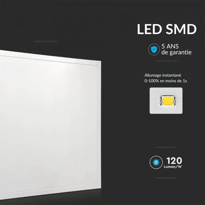 Panneau LED 60x60 36W 120lm/W BLANC (Pack de 8) Garantie 5 Ans - No Flicker