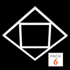 Panneau LED Cadre Forme Diamant 60x60 64W - Pack de 6