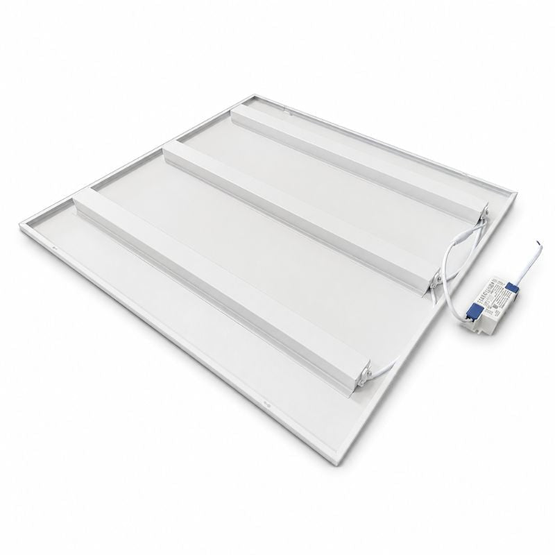 Panneau LED Grille 3 Lignes 60x60 40W Blanc - Pack de 6 - Silumen