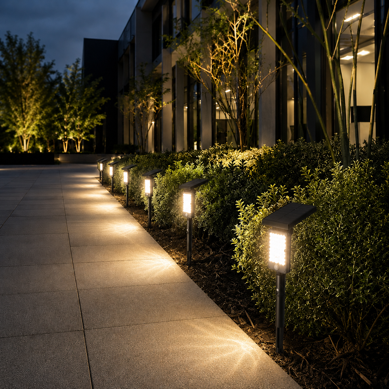 Pack de 40 - Spot LED Extérieur CCT à Piquer IP65 Solaire 8W avec Détecteur